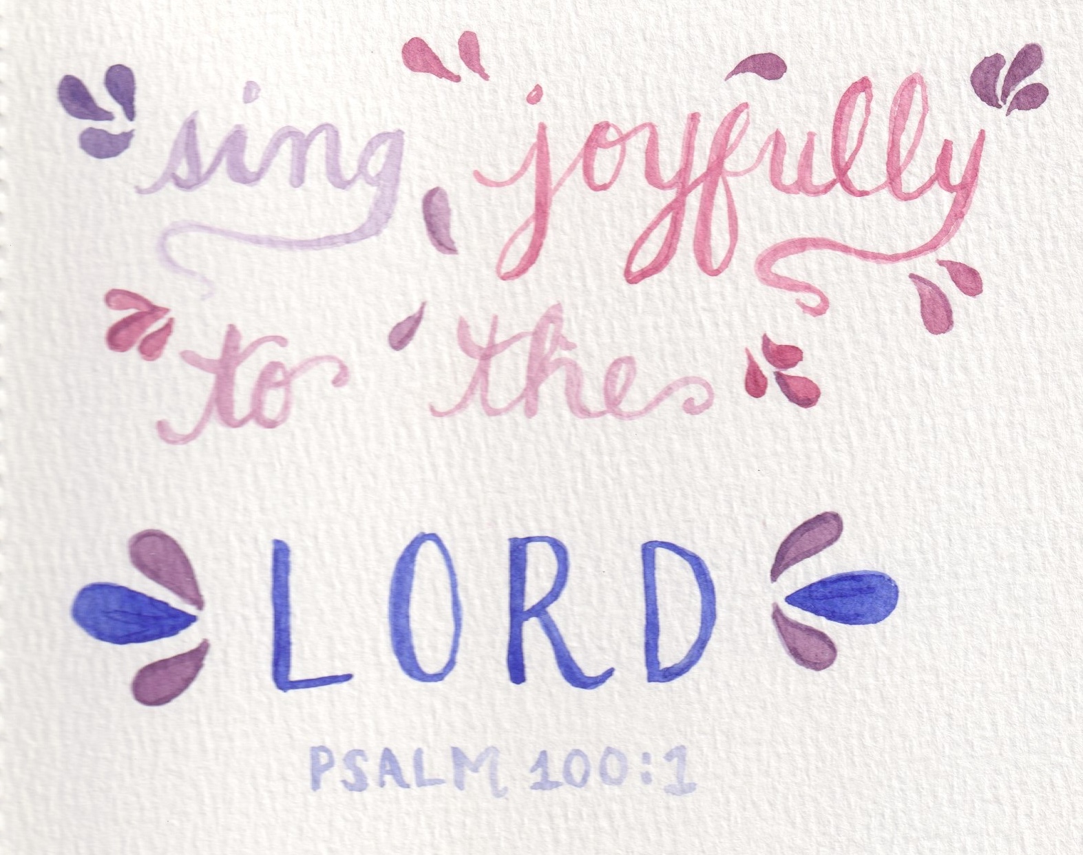Psalm 100:1, shared by a member of the Catholic Companion community